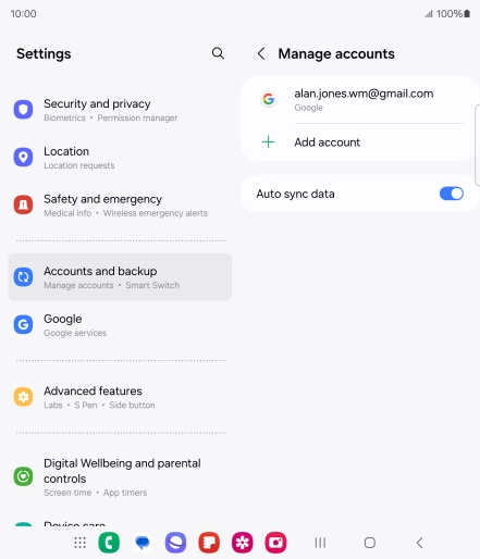 Press Add account. Press Add account.