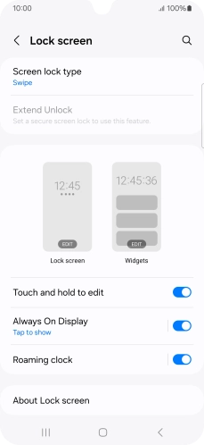 Press Screen lock type. Press Screen lock type.