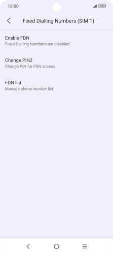 Press Enable FDN. Press Enable FDN.