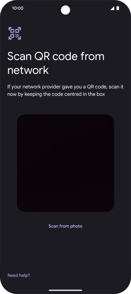 Place the QR code you've received inside the phone camera frame to scan the code. Place the QR code you've received inside the phone camera frame to scan the code.