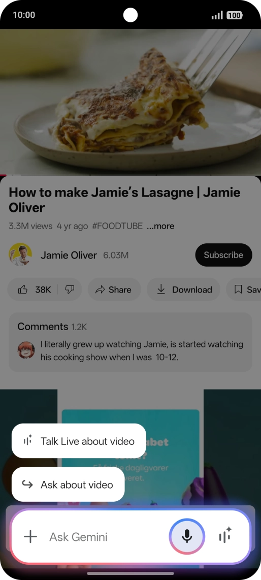 Press Ask about video. Press Ask about video.