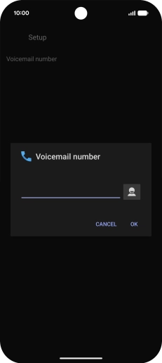 Key in +447953222222 and press OK. Key in +447953222222 and press OK.