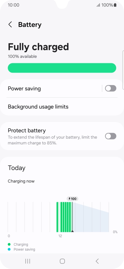 Press Power saving. Press Power saving.