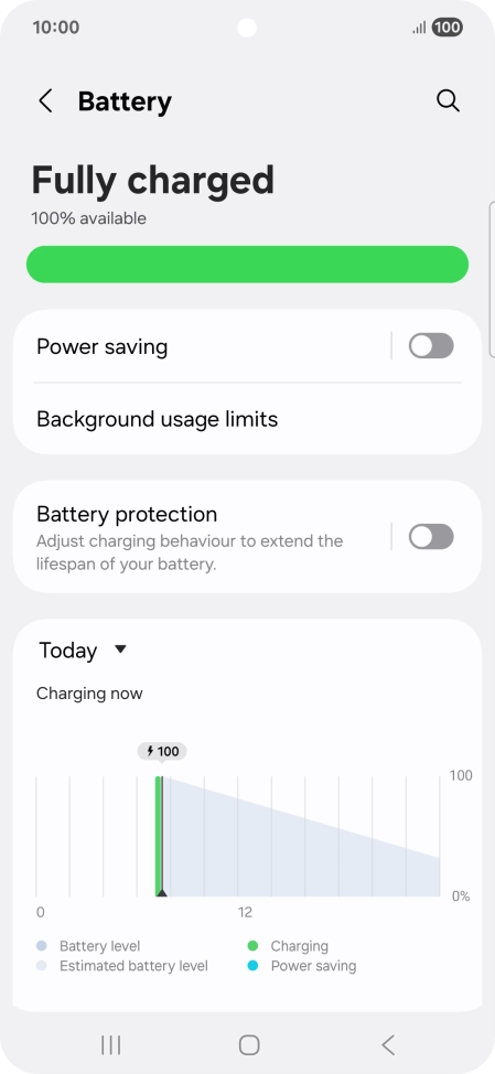 Press Power saving. Press Power saving.