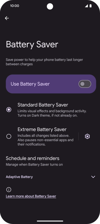 Press the required settings to turn them on or off. Press the required settings to turn them on or off.