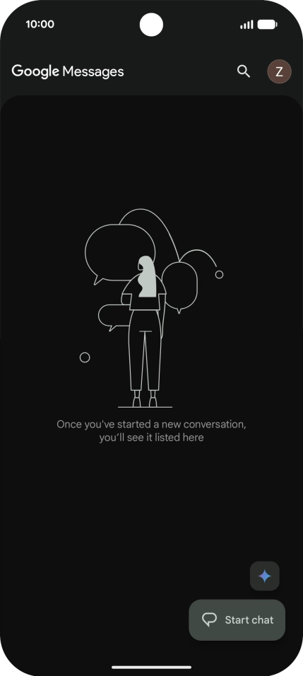 Press the profile icon. Press the profile icon.