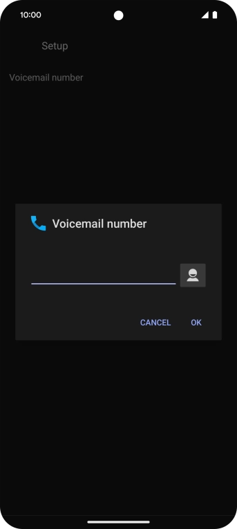 Key in +447953222222 and press OK. Key in +447953222222 and press OK.