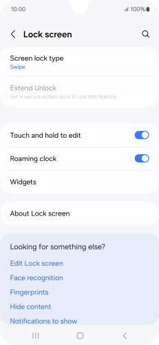 Press Screen lock type. Press Screen lock type.