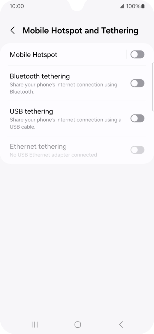 Press Mobile Hotspot. Press Mobile Hotspot.