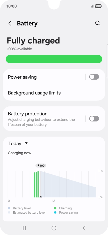 Press Power saving. Press Power saving.