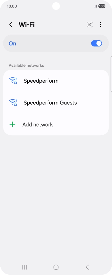 Press the required Wi-Fi network. Press the required Wi-Fi network.