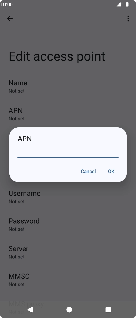 Key in everywhere and press OK. Key in everywhere and press OK.