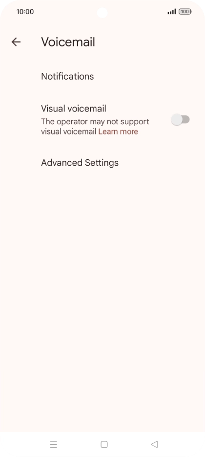 Press Advanced Settings. Press Advanced Settings.