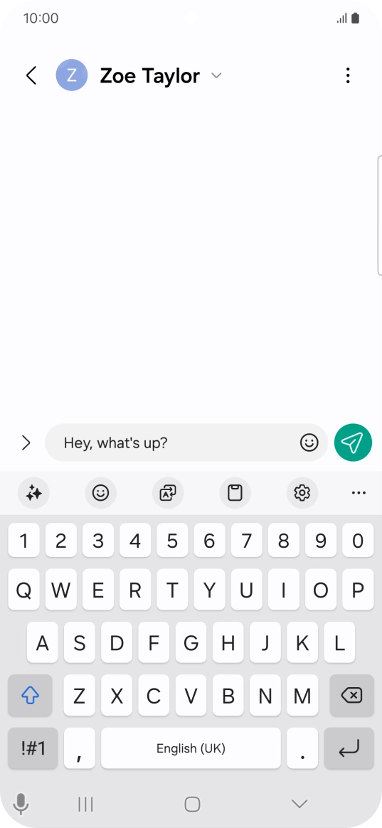 Create a new message and write the required text. Create a new message and write the required text.