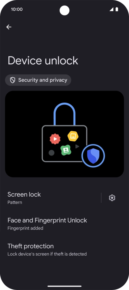 Press Screen lock and key in the additional phone lock code you created earlier. Press Screen lock and key in the additional phone lock code you created earlier.