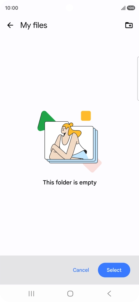 To create a new folder, press the new folder icon and follow the instructions on the screen to create a new folder. To create a new folder, press the new folder icon and follow the instructions on the screen to create a new folder.