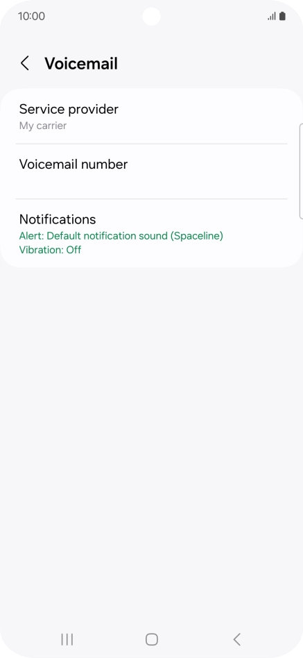 Press Voicemail number. Press Voicemail number.