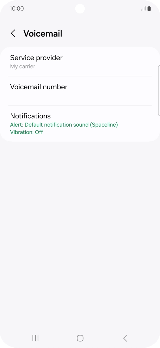 Press Voicemail number. Press Voicemail number.