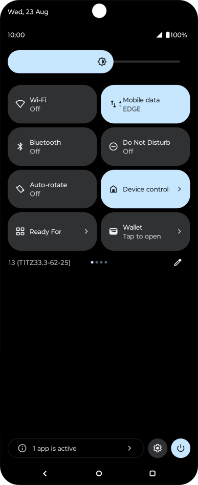 Press the settings icon. Press the settings icon.
