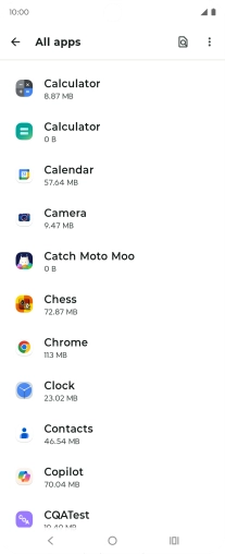Press the required app. Press the required app.