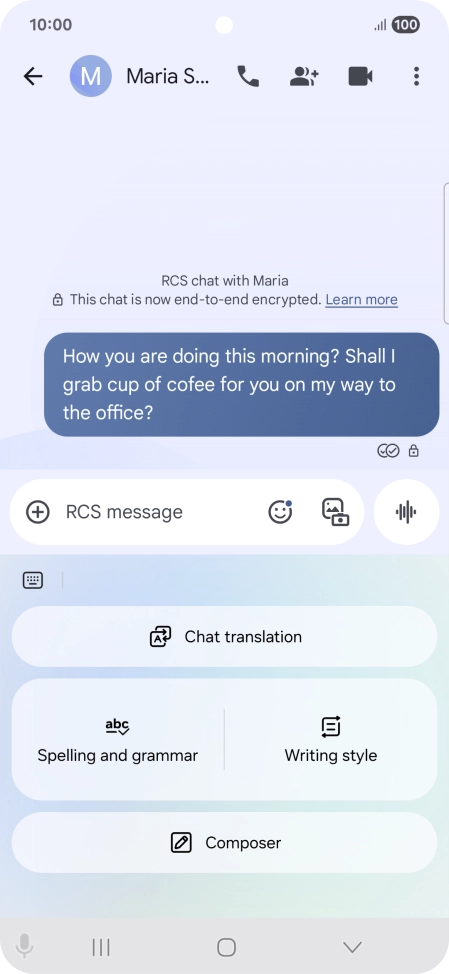 Press Chat translation. Press Chat translation.