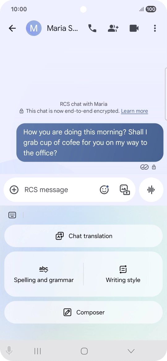 Press Chat translation. Press Chat translation.