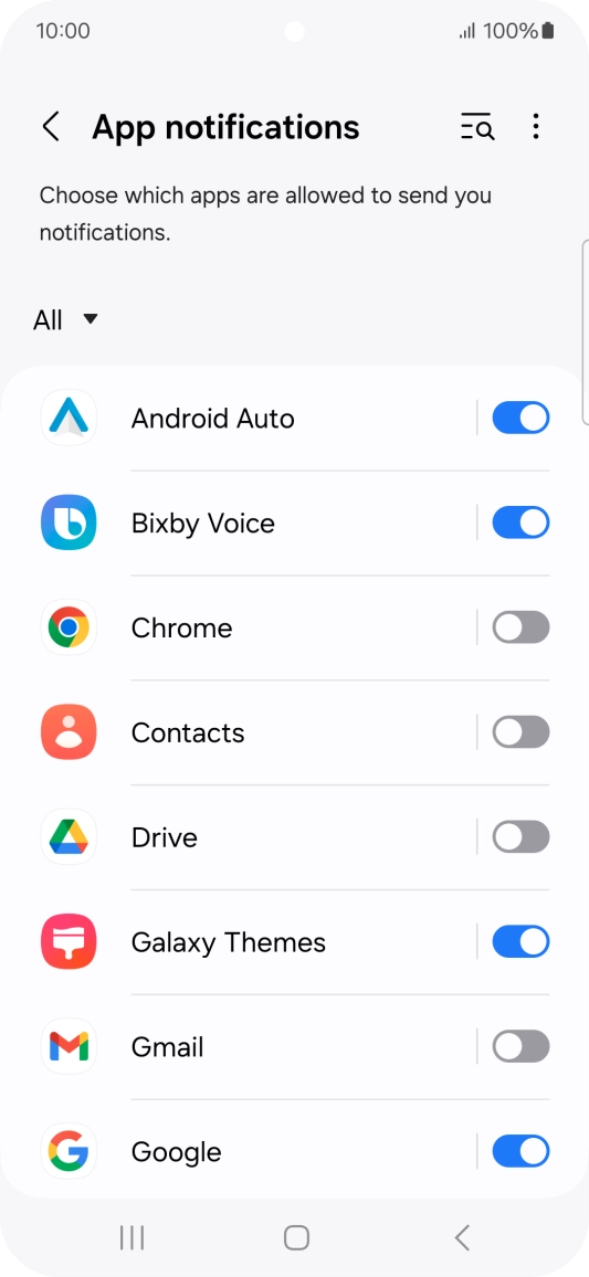 Press the drop down list. Press the drop down list.