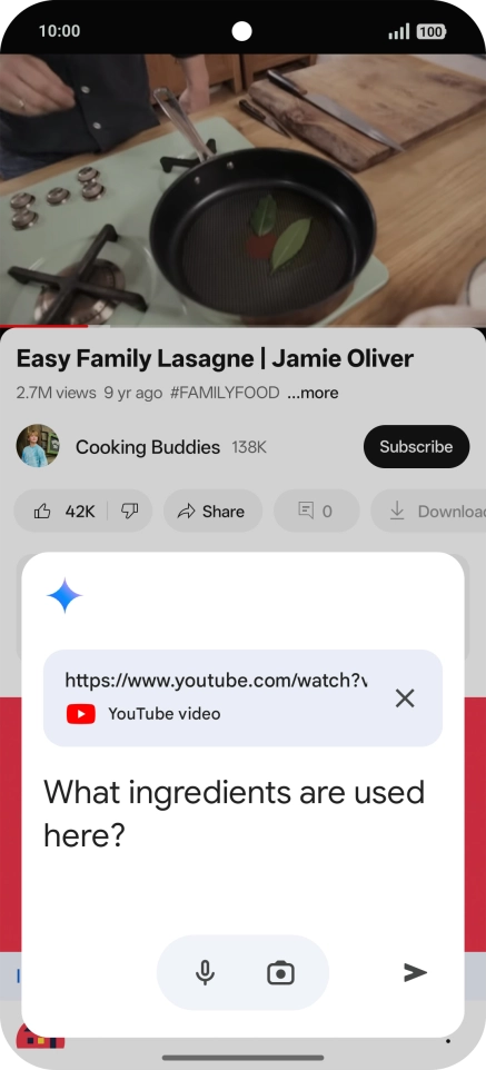 Follow the instructions on the screen to type or speak the required question for the video. Follow the instructions on the screen to type or speak the required question for the video.