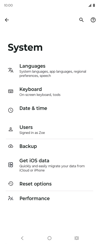 Press Reset options. Press Reset options.