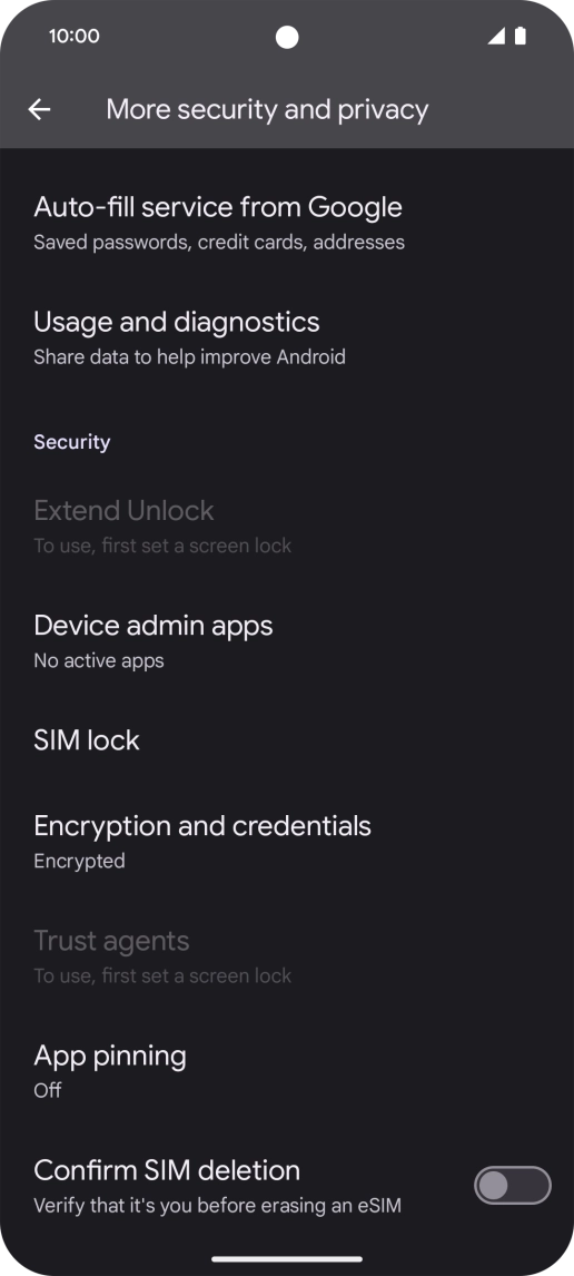 Press SIM lock. Press SIM lock.