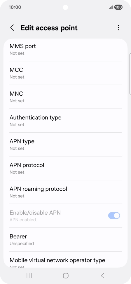 Press MMS port. Press MMS port.