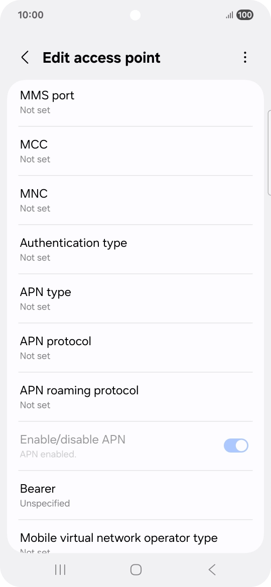 Press MMS port. Press MMS port.