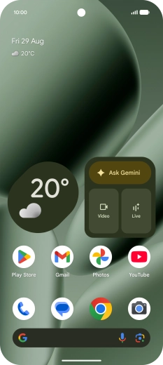 Press the call icon. Press the call icon.