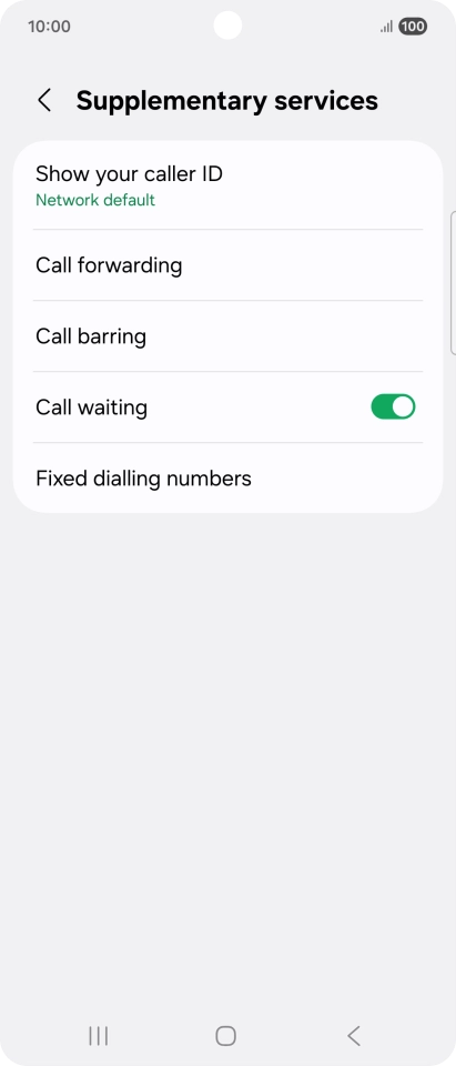 Press Fixed dialling numbers. Press Fixed dialling numbers.