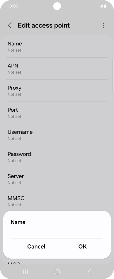 Key in EE MMS and press OK. Key in EE MMS and press OK.