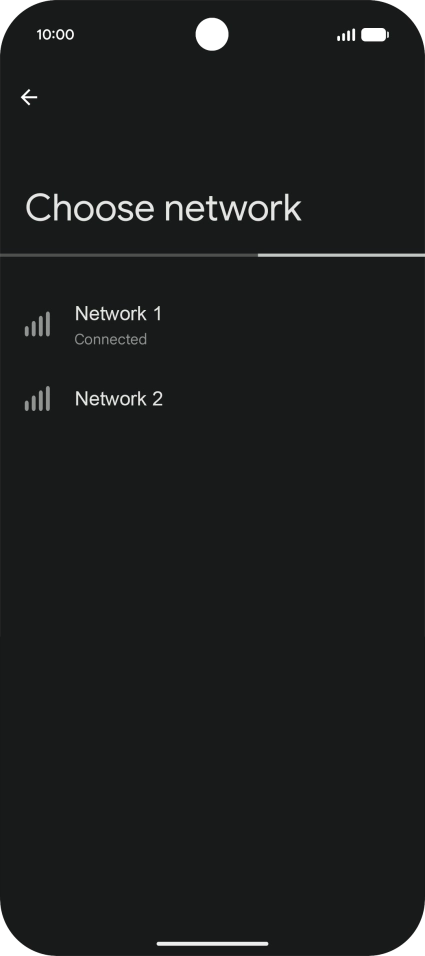 Press the required network. Press the required network.