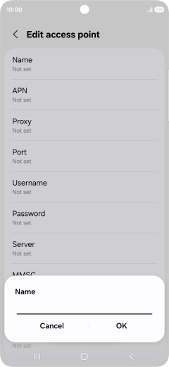 Key in EE MMS and press OK. Key in EE MMS and press OK.