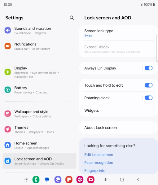 Press Screen lock type. Press Screen lock type.