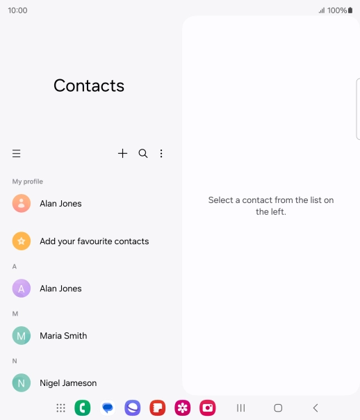 Press the new contact icon. Press the new contact icon.