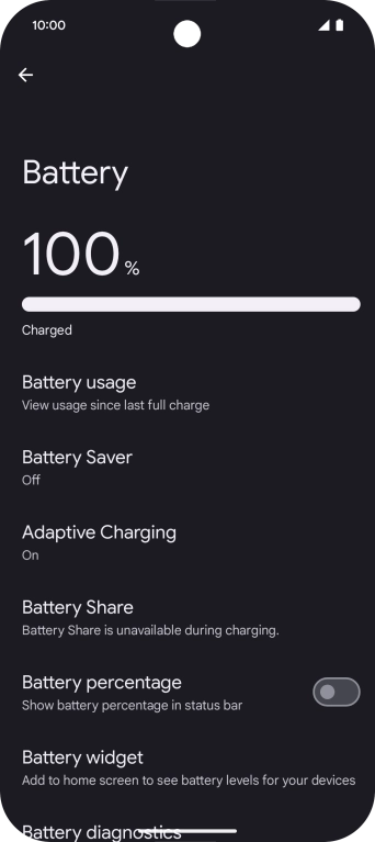 Press Battery Saver. Press Battery Saver.