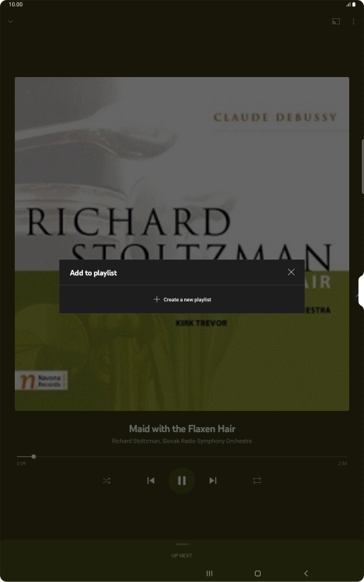 Press Create a new playlist. Press Create a new playlist.