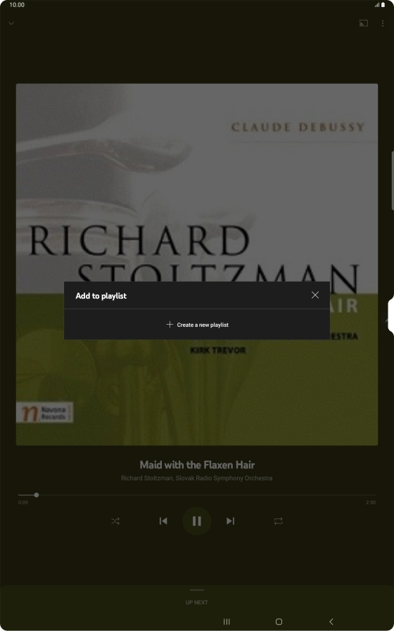 Press Create a new playlist. Press Create a new playlist.