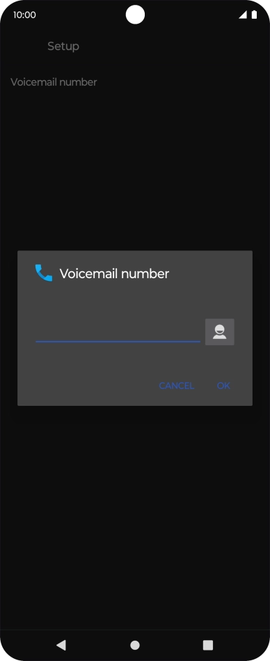 Key in +447953222222 and press OK. Key in +447953222222 and press OK.