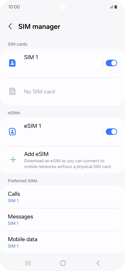 Press Mobile data. Press Mobile data.