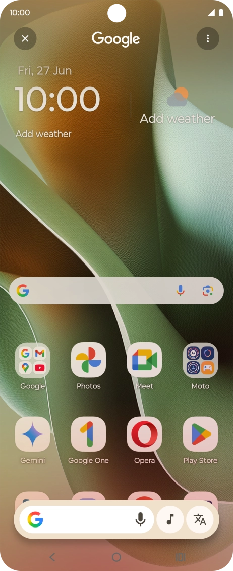 Press the music icon and wait for the search results. Press the music icon and wait for the search results.