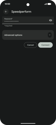 Key in the password for the Wi-Fi network and press Connect. Key in the password for the Wi-Fi network and press Connect.