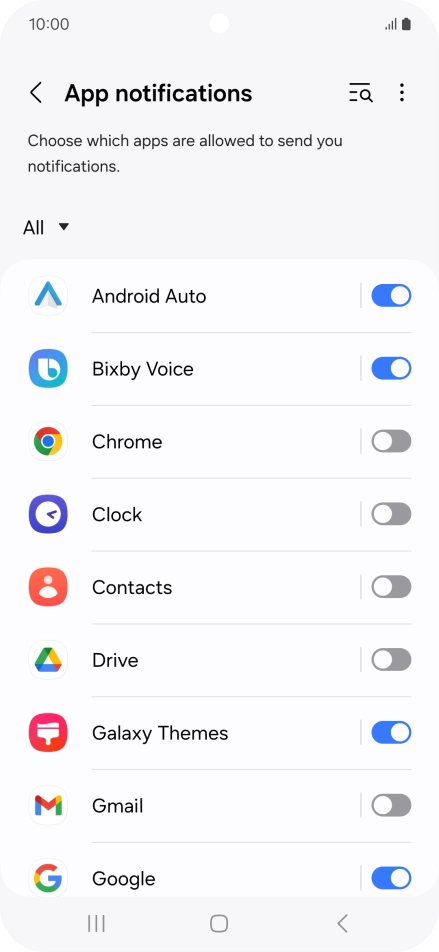 Press the drop down list. Press the drop down list.