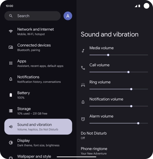 Press Phone ringtone. Press Phone ringtone.