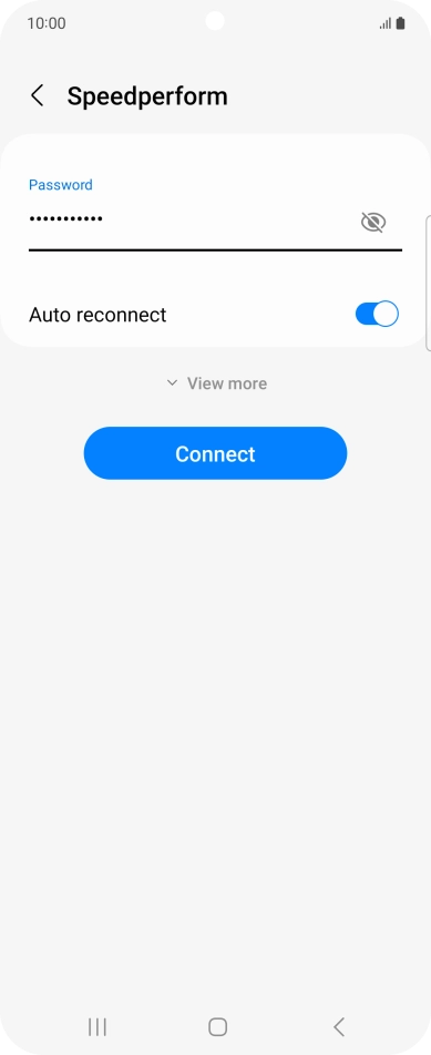 Key in the password for the Wi-Fi network and press Connect. Key in the password for the Wi-Fi network and press Connect.