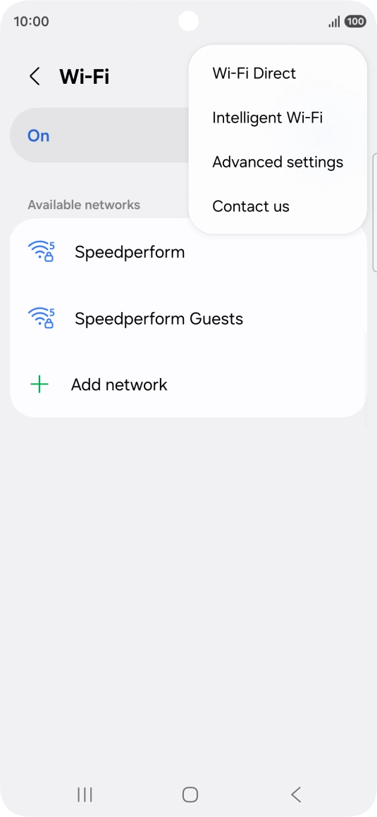 Press Intelligent Wi-Fi. Press Intelligent Wi-Fi.